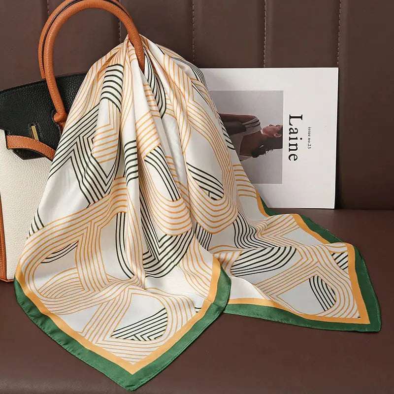 Carré en Soie 100%Luxe - 10 Façons de le Porter (Cheveux, Sac, Décolleté) Bodyssayy.