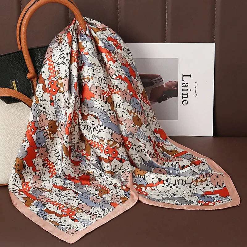 Carré en Soie 100%Luxe - 10 Façons de le Porter (Cheveux, Sac, Décolleté) Bodyssayy.